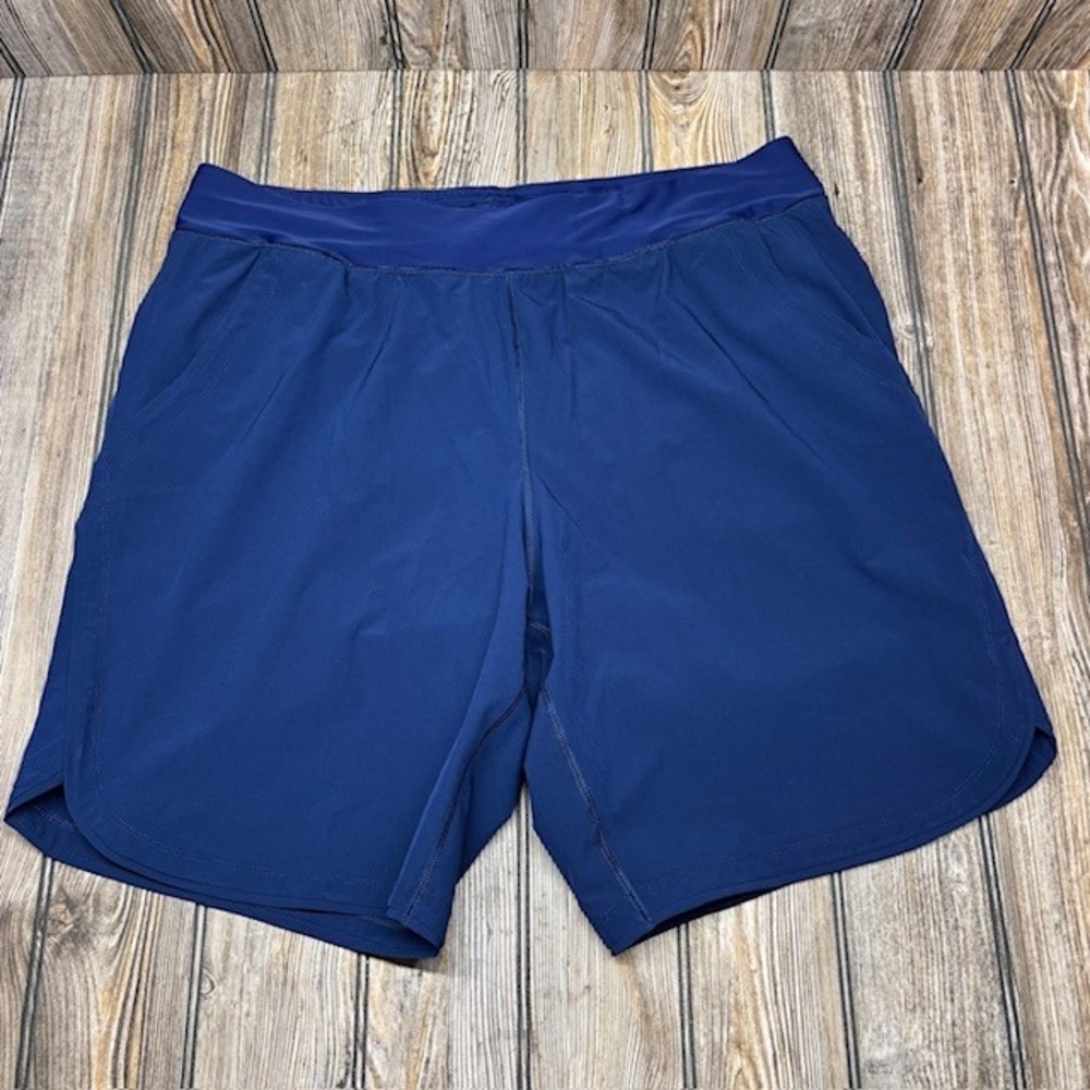 Lands End Womens Royal Blue Athletic Swim Shorts Size 18L